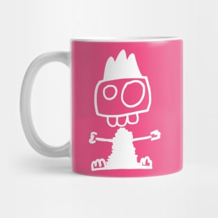 Cute monster - Mostrone Dentone (white on pink) Mug